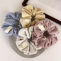 4-Pack Corduroy Scrunchies In Various Colors, Simple And Elegant Hair Accessories For Hair Styling And Personal