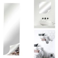 1 Rolle PET-Spiegel-Wandaufkleber, selbstklebende Spiegelbögen, DIY-Heimdekoration, abnehmbar, 50 x 200 cm, Kunstspiegeloberfläche, Wandaufkleber