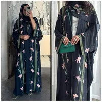 Eid Women Abaya Scarf Muslim Print Cardigan Dresses Abayas Kaftan Vestidos Arab Long Robe Ramadan Morocco Dubai Jalabiya 2025