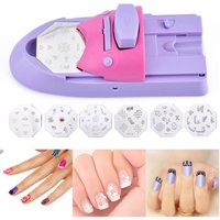 Nail Art Diy Printer Printing Manicure Machine With 6 Metal Pattern Plates Nail Polish Painting Machine Set DIY Nail Art Tool