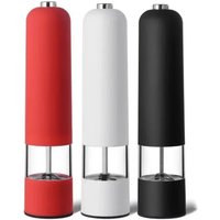 Battery Electric Automatic Mill Pepper And Salt Grinder With LED Light Adjustable Coarseness Spice Grinder Kitchen Cooking Tool