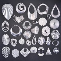 9Pcs/Lot Stainless Steel Embossed Hollow Chunky Irregular Dangle Pendant DIY Assorted Mixed Geometric Colgantes Jewelry Making