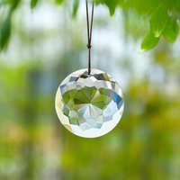 1Pc Clear Crystal Mandala Suncatchers Glass Prism Hanging Sun Catchers Rainbow Maker For Window Balcony Kitchen Garden Decor