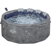 Inflatable Hot Tub SPA New Arrival Outdoor 4-6 Person Jacuzzi Round Grey Carrara Foam Wave