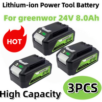 Neu: Greenworks 24V 8,0Ah Lithium-Akku, Greenworks-Akku für Greenworks 24V 48V Werkzeuge MO24B410 MO48L4211 HT24B210 21342