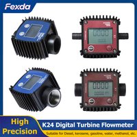 K24 Electronic Turbine Flow Meter Plastic Stainless Thread High Precision Digital Gear Flowmeter for Water Urea Diesel Gasolines