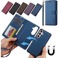 2 in 1 Magnetic Flip Leather Case For Samsung Galaxy A14 A15 A16 A17 A34 A35 A36 A37 A54 A55 A56 A57 4G 5G Wallet Phone Cover
