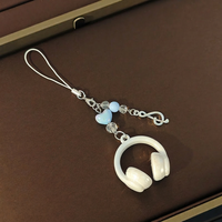 Gradient Headphone Charm Creative Phone Charm Keychain Music Note Key Chain Versatile Backpack Charm Accessory For Daily Commute