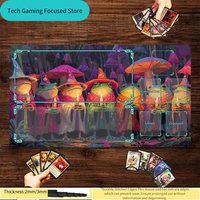Magic Card Playmat with zone Mushroom Forest Frog Wizard MTG playmat gathering gaming mats Desk Mat Commander Battle playmat