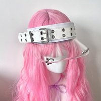Gothic Punk Leather Buckle Harajuku Women Cap Girl Punk Hip Hop Rock Y2K Girl Handmake Decorative Sun Hats