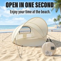 Portable beach canopy—a compact pop-up tent perfect for the beach and poolside, ideal for spring camping and music festivals