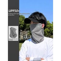 AliExpress NONE New Summer Sunscreen Ice Silk Mask Neck UV Protection Face Cover Sunscreen Face With Brim Outdoor Cycling Sun Protection Caps