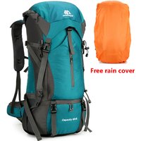Sac à dos de Camping en Nylon 70L, sac de voyage avec housse de pluie, sac de jour de randonnée en plein air, sac à dos d'alpinisme, sacs à bandoulière pour hommes, bagages