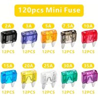 60/120Pcs Car Fuse Set - Various Small Size Fuses for Car Protection - Reliable and Durable Automotive Accessories