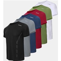 AliExpress NONE 1-Piece Men's Summer Multi-color Quick Drying Sports Short Sleeved Loose And Breathable Fitness Running Reflective Strip Trendy