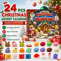 Świąteczny Kalendarz Adwentowy z Pączkami Squishy 2026, 24-dniowe Odliczanie, Tajemnicze Pudełko, Wolno Rosnący, Sensoryczny Fidget do Ściskania, Prezent Niespodzianka