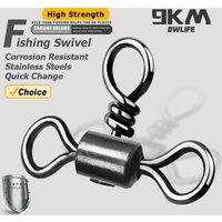 Triple Swivel 25~100Pcs Stainless Brass Rolling 3 Way Swivels Fishing Line Connector Tackle Jigging Rigs Surf Fishing Bottom Rig