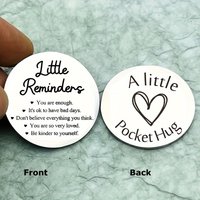 1PC Pocket Hug Token Little reminder Long Distance Relationship Keepsake Stainless Steel
