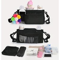 Multifunctional Baby Stroller Hanging Large Capacity Waterproof Storage Pouch Diaper Bottle Outdoor Travel Baby Daily Organizer