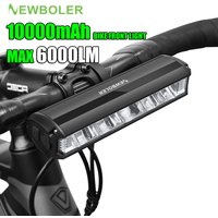 Newboler Fahrrad Licht vorne 10000mah Fahrrad Licht 6000Lumen wasserdichte Taschenlampe USB-Aufladung MTB Rennrad Lampe Zubehör