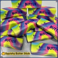 Colorful Squishy Butter Stick Soft Slow Rebound Squeeze Toy Decompression Anxiety Relief Fidget Toy for Adults Kids
