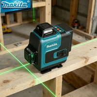6.0Ah Original Makita 18V Battery Makita 16 Lines 4D Green Beam Laser Level 360° Self Leveling for Construction Carpentry Work