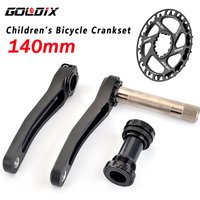 GOLDIX 140mm Bicycle Crankset 24mm MTB integrated crank arm Ultralight Children Crankset 28T-38T Chainring for Shimano SRAM
