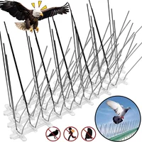 1-10PCS Bird Spikes Stainless Steel Pigeon Repellent Deterrent Anti Bird Spikes for Roof Fence Gutter Wall Outdoor Repeller