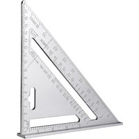 7'' Triangle Speed Square Ruler Aluminum Alloy Carpentry Tool for Roofing Framing Angle Marking and Layout Work