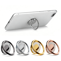 360° Rotatable Metal Ring Phone Holder Universal Round Ring Buckle Phone Stand Compatible with IPhone and Samsung