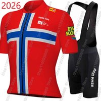 AliExpress NONE Uno X 2026 Team Cycling Jersey Set Short Sleeve Norway Clothing Road Bike Shirts Suit MTB Shorts Wear Maillot Ropa