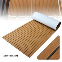 2.4m Self-Adhesive EVA Foam Boat Marine Flooring Faux Teak Decking Sheet Striped Yacht Mat 8 Styles Brown Gray Gold Black