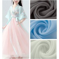 Soft Opaque Chiffon Draping Fabric By Meters for Clothing Skirts Dresses Tops Shirts Hanfu Bedding Diy Sewing Cloth Solid Summer