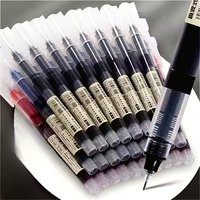 10PCS High Quality Needle Type Gel Pens Black Blue Red Ink Straight Liquid Pen Kawaii Stationery School & Office Supplies