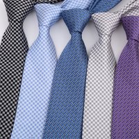 New 8CM Mens Tie Necktie Polka Dot Solid Ties For Man Groom Groomsman Jacquard Woven Ascot Neck Tie Formal Business Party