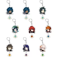 Genshin Impact Vision Keychain Game Kaedehara Kazuha Tartaglia Kaeya Alberich Diluc Ragnvindr Keychain Gifts