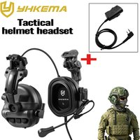 YHKEMA Tactical Noise Reduction Shooting Earmuff Microphone ,Paintball Combat Sports Communication Headsets with PTT Adapter