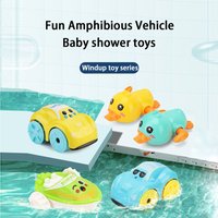 Baby Duck Bath Toys Cute Swimming Car Boat Bath Children's Toys Bathroom Classic Chain Clockwork Water Toy for Kids Funny Gifts