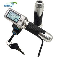 24V 36V 48V LCD Speed Mileage Battery Voltage Display 3-Speed Throttle Accelerator for Electric Scooter Mountain Bike