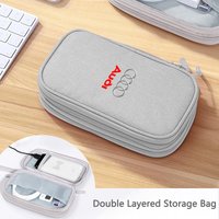 Sticker Portable Electronic Product Carry Storage Bag Car Storage Accessories For Audi Sline RS A1 A3 A4 A5 A6 A7 A8 Q2 Q3 Q5 Q7