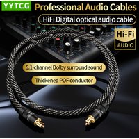 YYTCG Digital Optical Audio Cable Toslink SPDIF Coaxial Cable 1m 2m for Amplifiers Blu-ray Xbox 360 PS4 Soundbar Fiber Cable