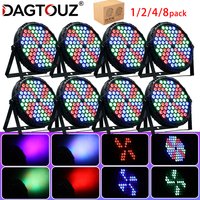 DAGTOUZ 1 2 4 8PCS 84 LED RGB Stage Light Disco Light Sound DMX512 Par Light For Party Bar Club Wedding DJ Show Home Stage Light