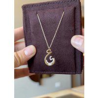 Exclusive Personalized Arabic Alphabet Pendant Custom Couple Letter Charm Sparkling Pavé Zircon 925 Sterling Silver Gift for Her