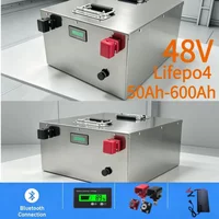 48V LiFePO4 Battery 50Ah-600Ah, Rechargeable Lithium Battery with BMS for 4KW/9KW Solar Photovoltaic System, RV, Off-Grid Power