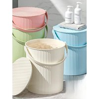 Thickened Plastic Bucket Stool with Lid Portable Fisherman's Storage Bucket Nursery Bathing Bucket Camping Travel Gear