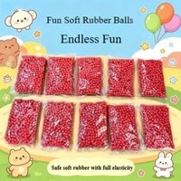 500Pcs/Bag 7MM Eco-friendly Red Soft Gel Ball Safe Flexible Refill Bullets Polished Beads for Kids Outdoor Toy Accessories