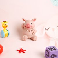 IVITA 5.51-inch 100% Silicone Reborn Pig Doll Realistic Mini Piglet Toy with Eyes Ideal Christmas Gift for Children