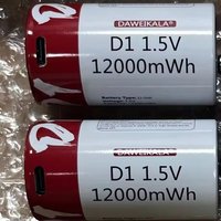 1.5V D Size Lithium-ion Battery 12000mWh USB Rechargeable for Flashlights Water Heaters Toys Includes Free Charging Cable