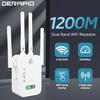 1200Mbps Dual Band WiFi Repeater Wireless Signal Extender 2.4G 5GHz Wi-Fi Amplifier Router Long Range Signal Booster For Home