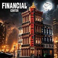 Creatie MOC Financial Center Bank Building Modular City Street View Bricks Model Architecture Construction Set Toy Gift 3763pcs